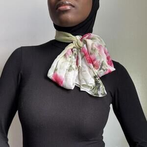 Vintage Silk Multi-coloured floral scarf